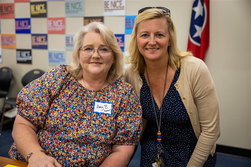 A PTO president and a school principal